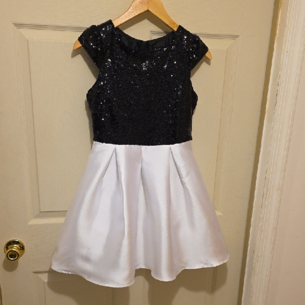 Elegant Black and White Kids Dress